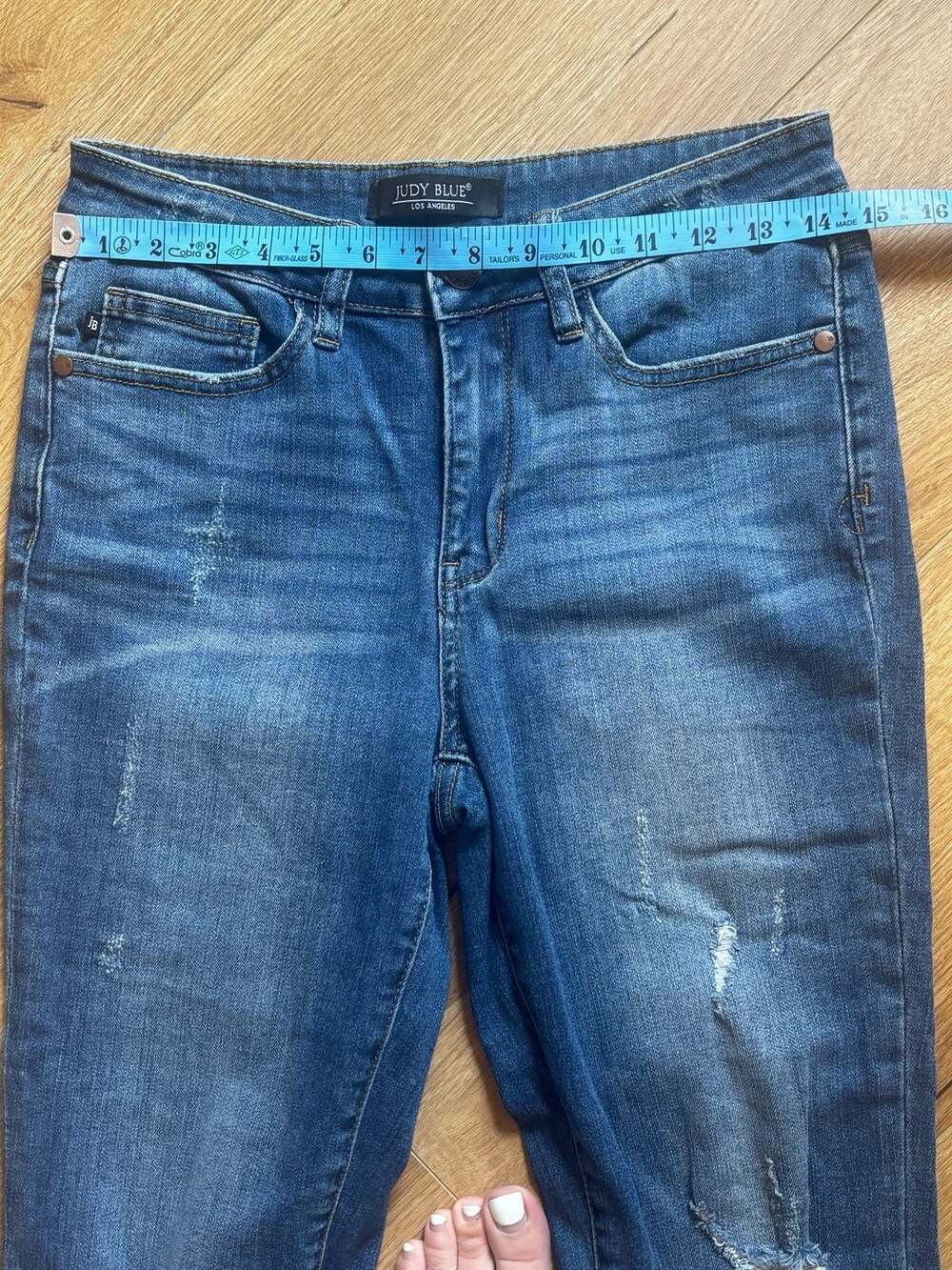Judy Blue JB8271 DK Distressed Skinny Jeans Size 29 - Picture 3 of 7